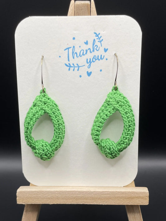 To Knot or Not earring in bright green My Store