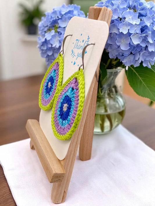 Multi-Colored Teardrop earring Tangles & Twine