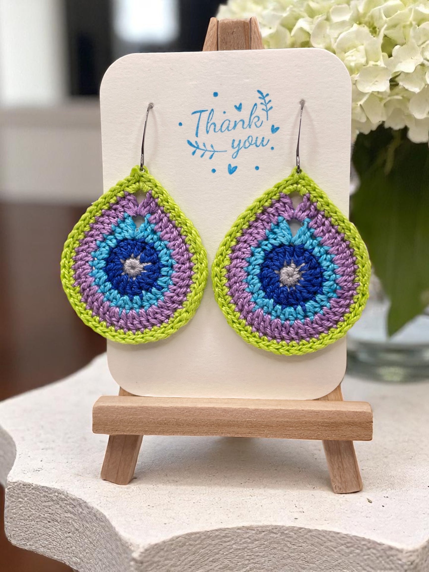 Multi-Colored Teardrop earring