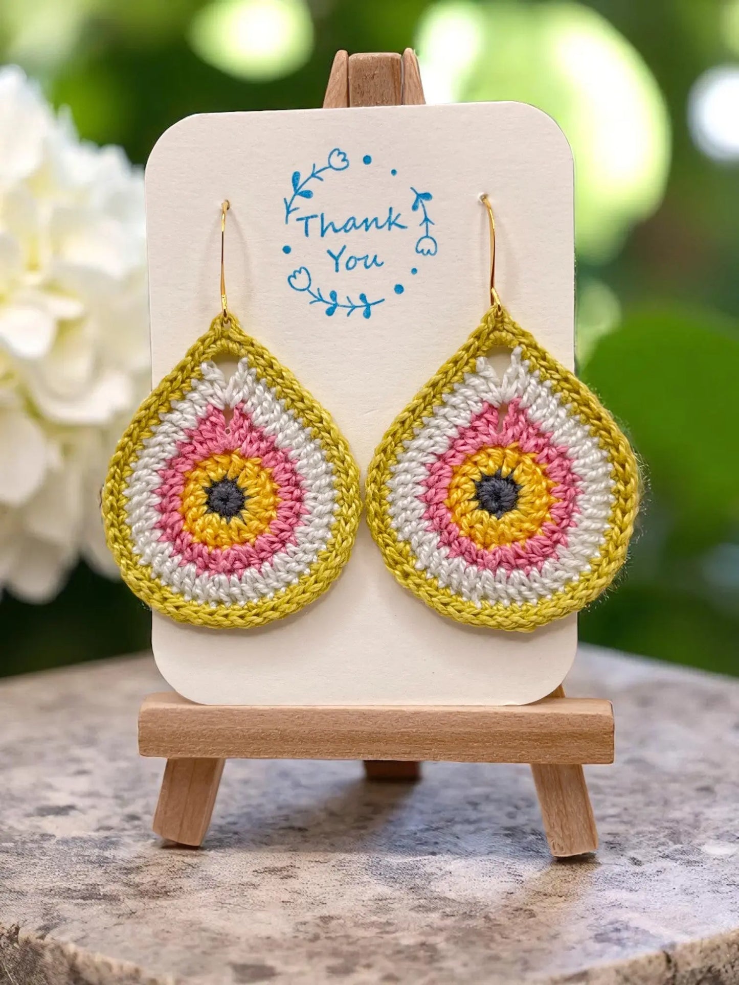 Multi-Colored Teardrop earring Tangles & Twine