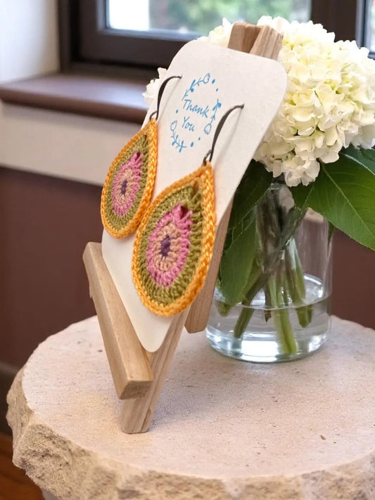 Multi-Colored Teardrop earring Tangles & Twine