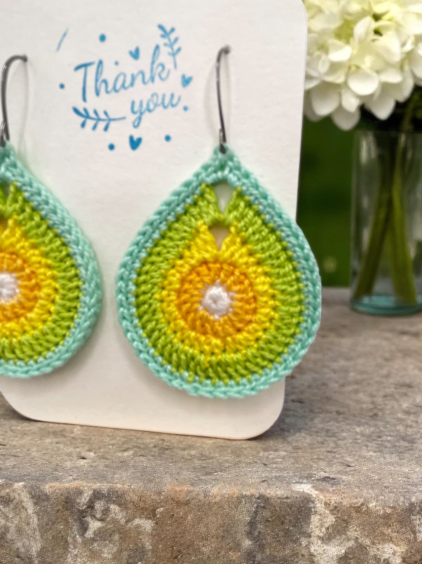Multi-Colored Teardrop earring