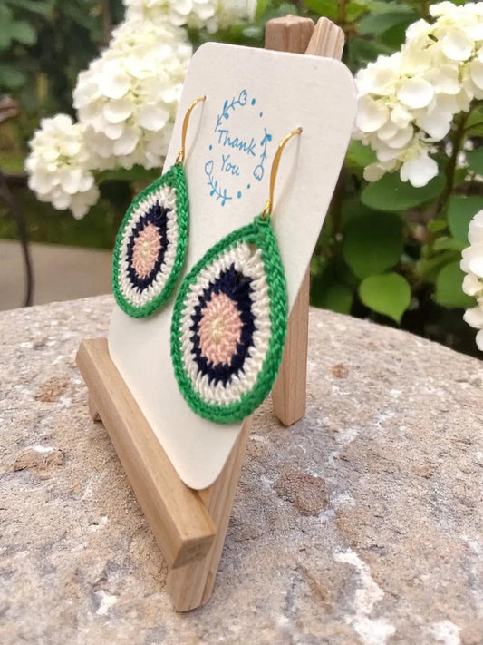 Multi-Colored Teardrop earring Tangles & Twine