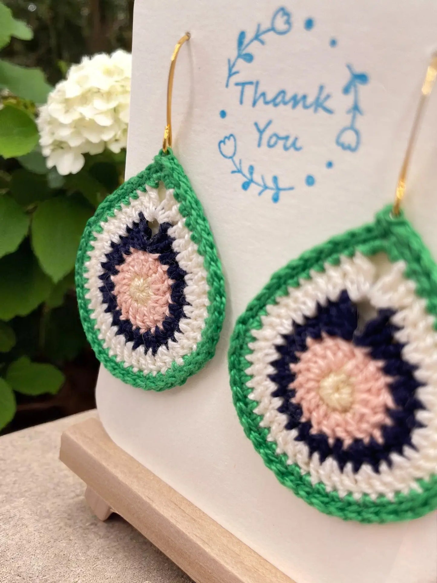 Multi-Colored Teardrop earring Tangles & Twine