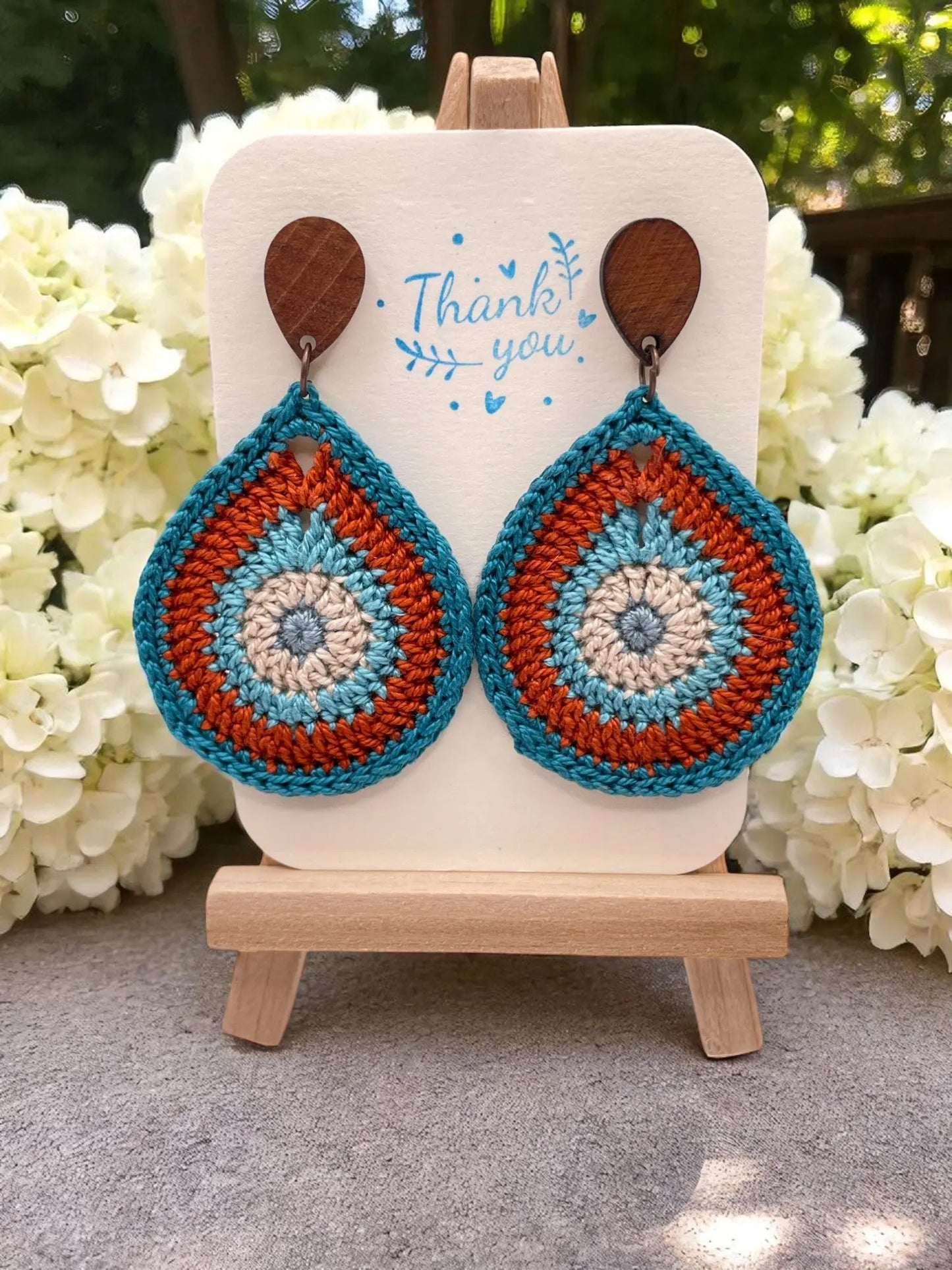 Multi-Colored Teardrop earring Tangles & Twine