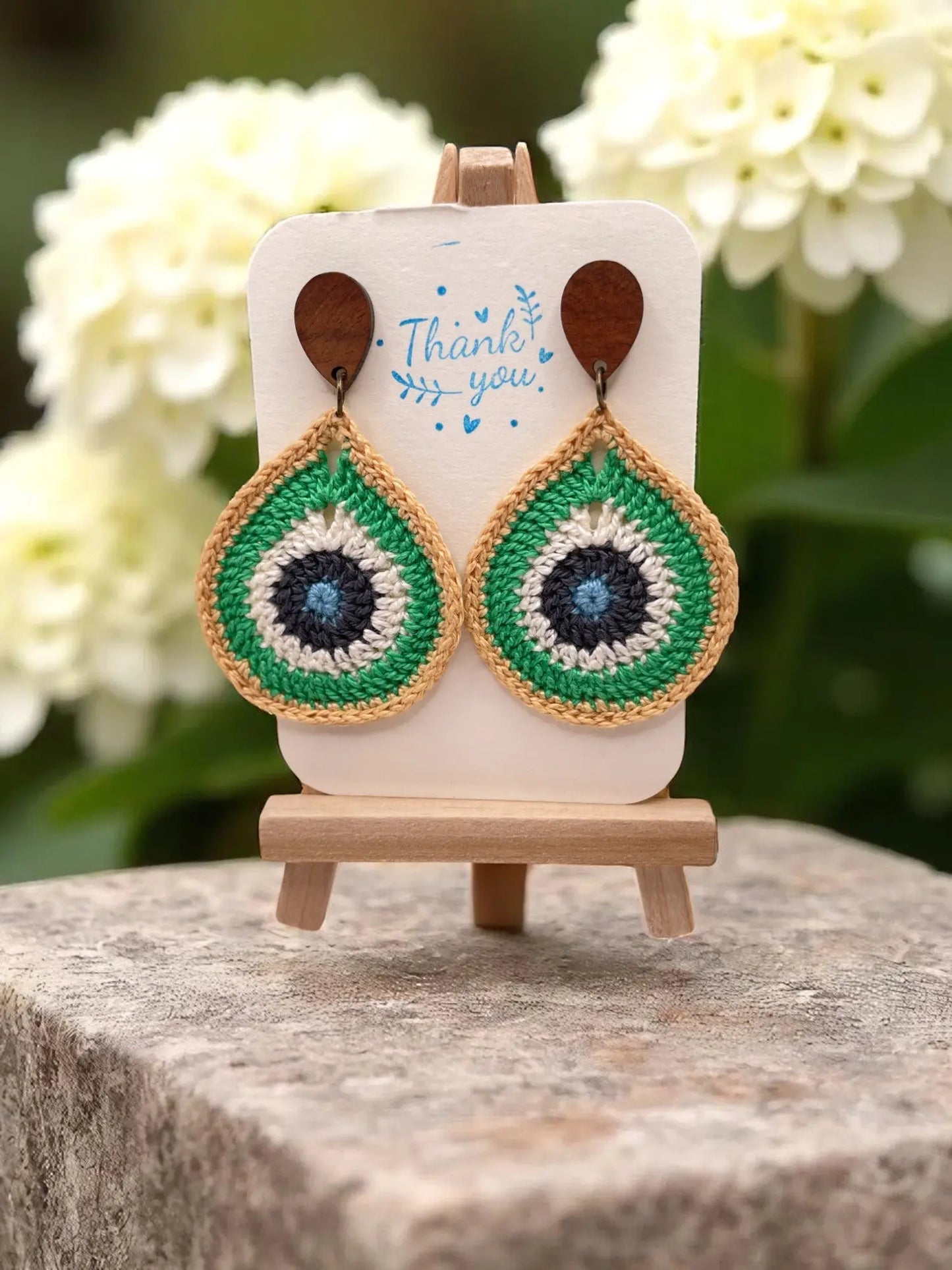 Multi-Colored Teardrop earring Tangles & Twine