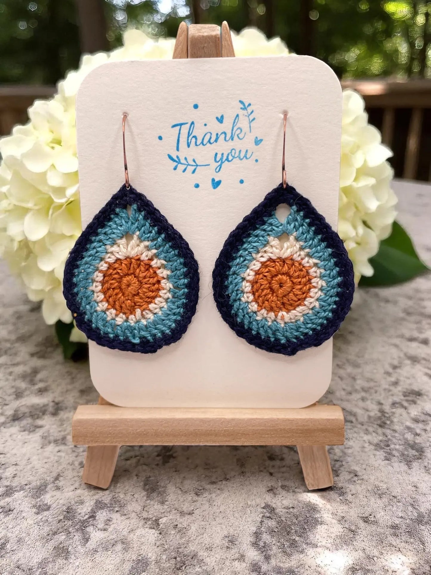 Multi-Colored Teardrop earring Tangles & Twine