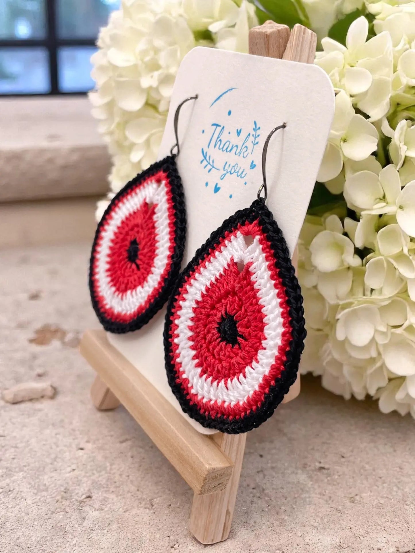 Multi-Colored Teardrop earring Tangles & Twine