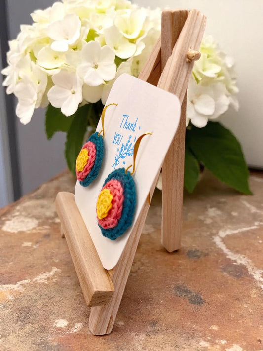 3D Circle with dark teal base Tangles & Twine