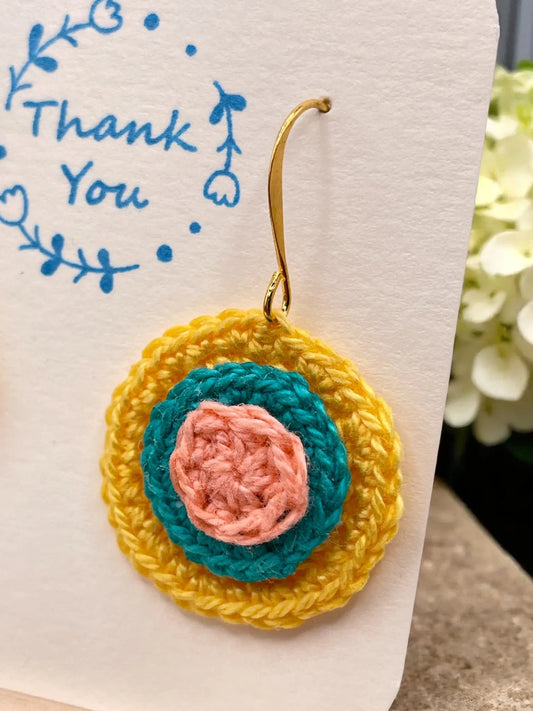 3D Circle with mustard base Tangles & Twine