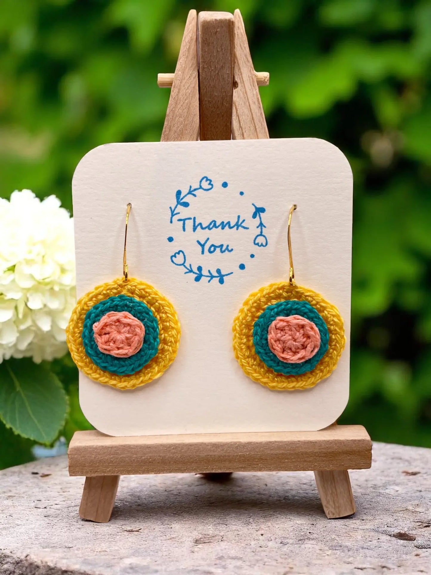 3D Circle with mustard base Tangles & Twine
