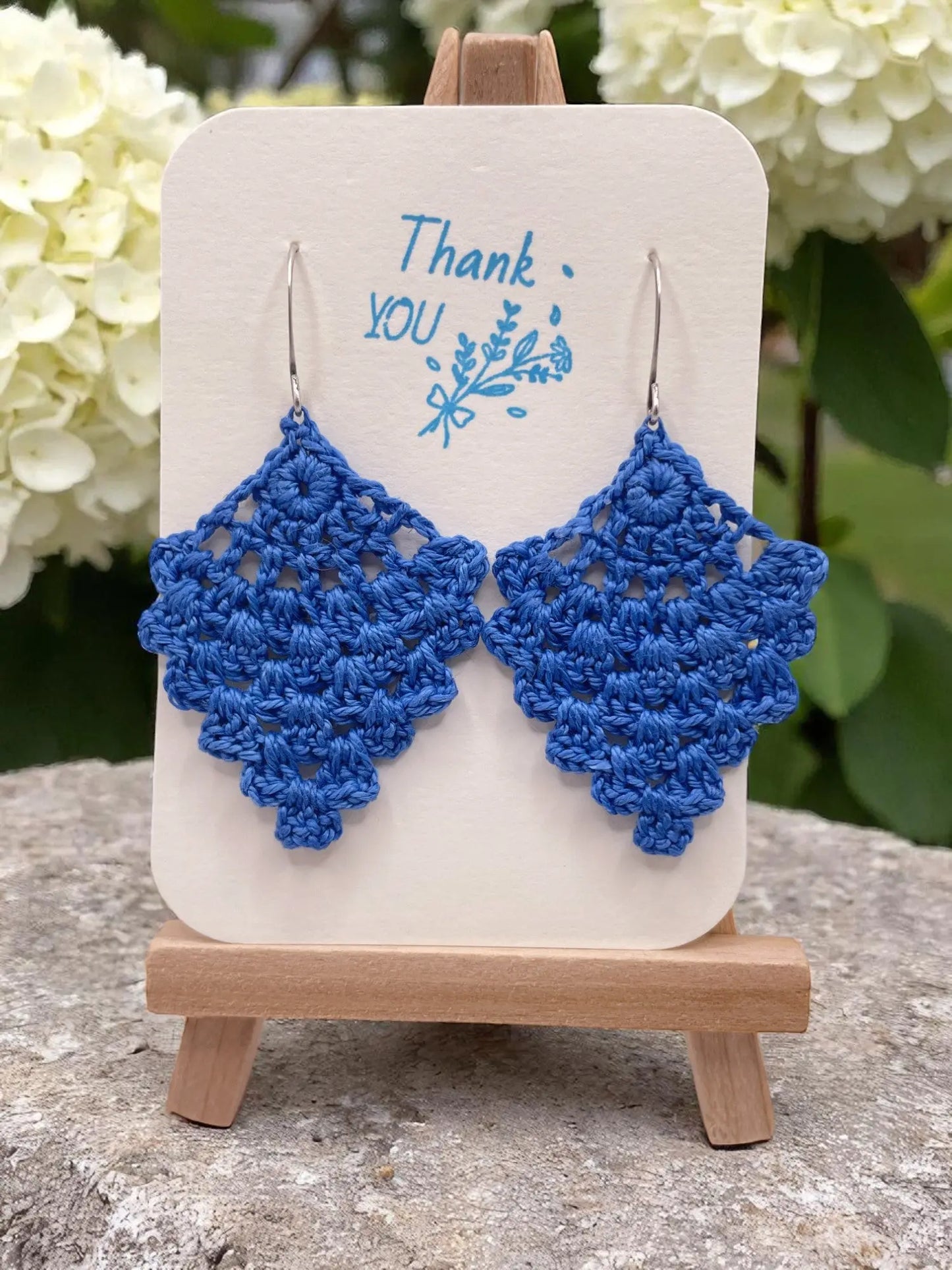 Chandelier earring in cornflower blue (small) Tangles & Twine