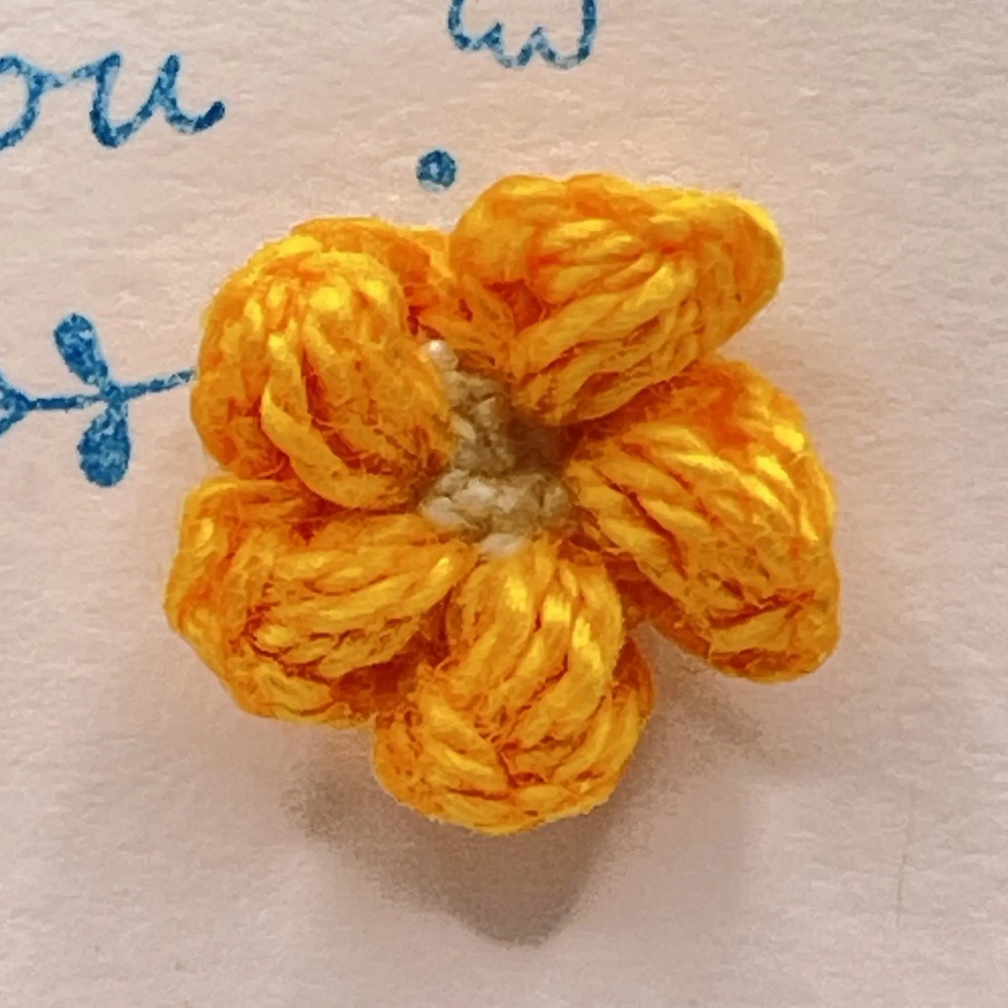 Floral stud in orange (#5) Tangles & Twine