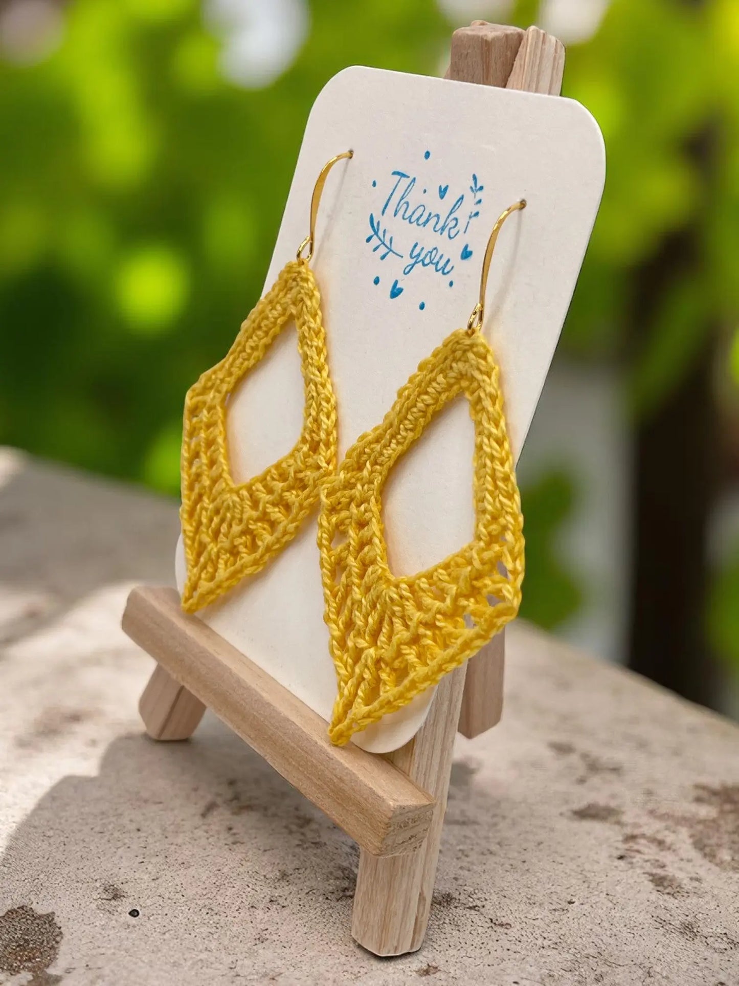 Dangling diamond in yellow Tangles & Twine