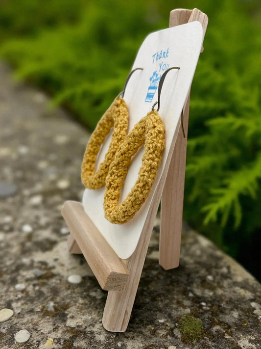 Oval loops in mustard Tangles & Twine