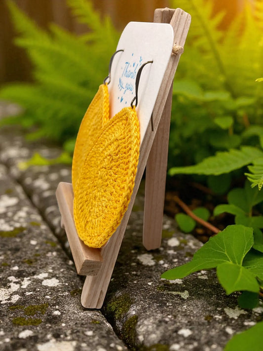 Solid teardrop in yellow (large) Tangles & Twine