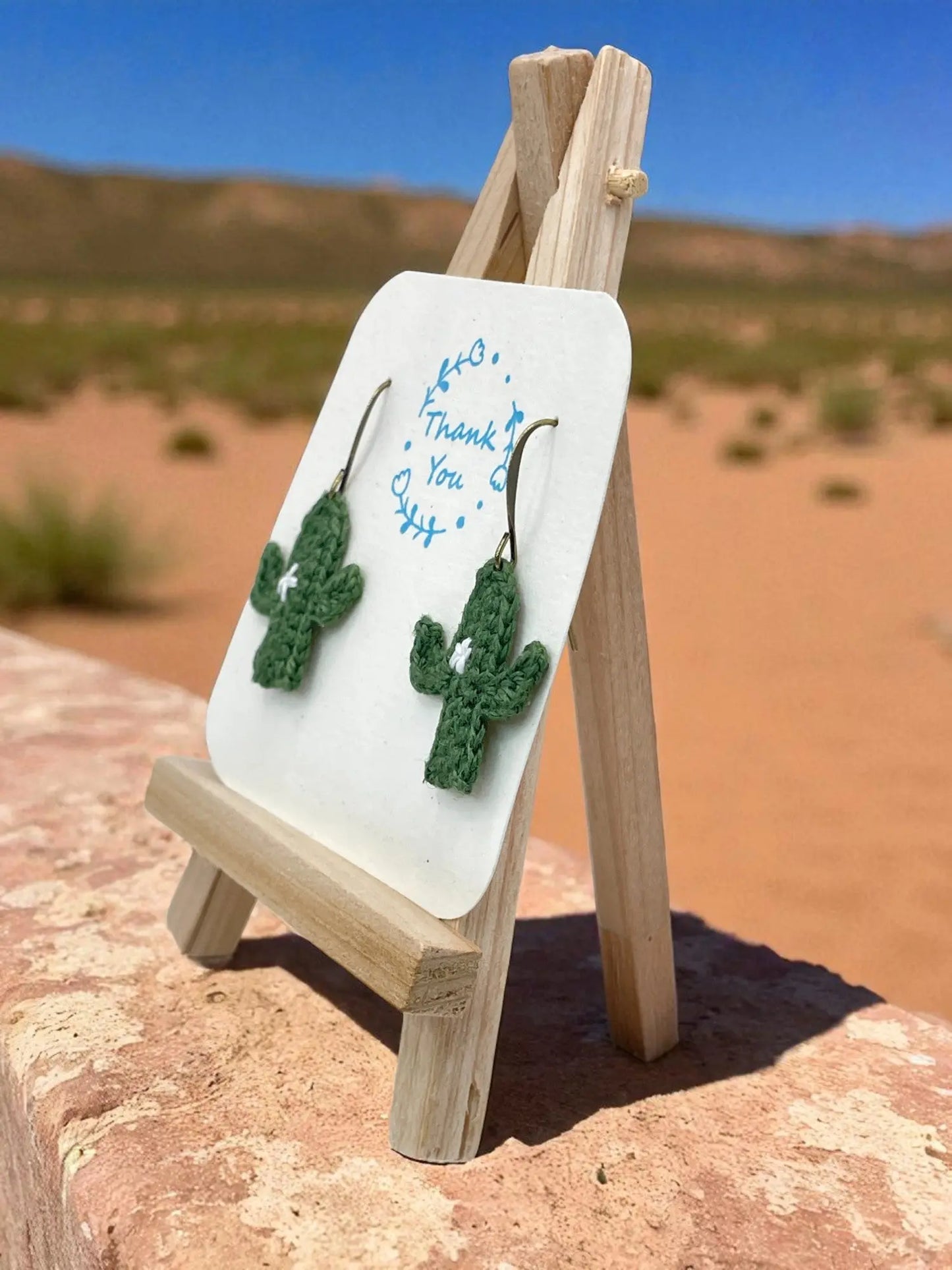Cactus earrings (small) Tangles & Twine
