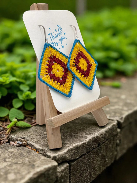 Intricate Square in vibrant hues Tangles & Twine