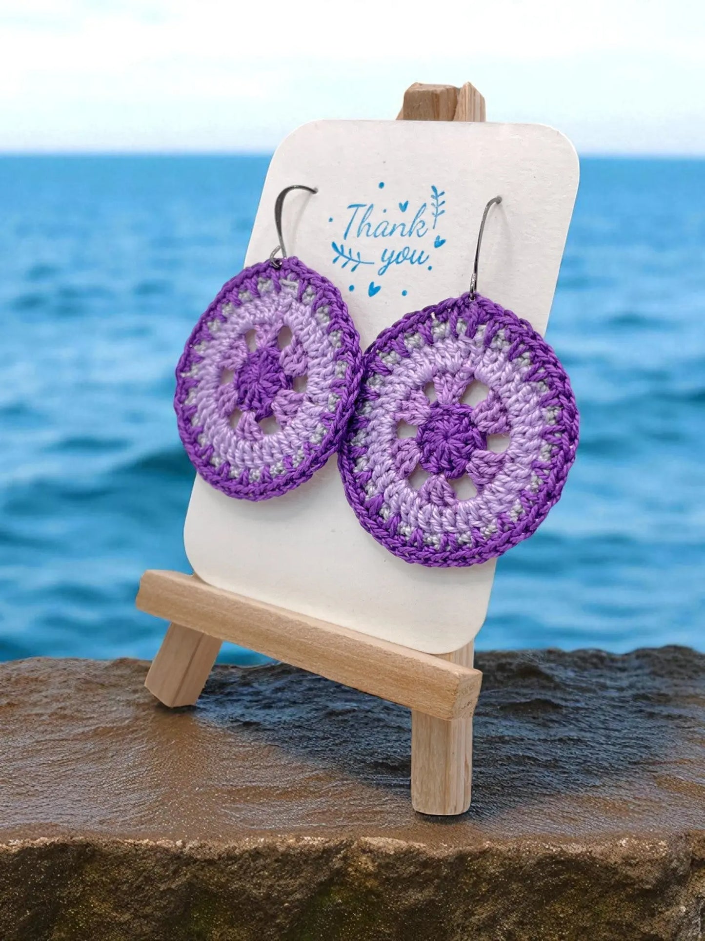 Intricate Discs in shades of purple Tangles & Twine