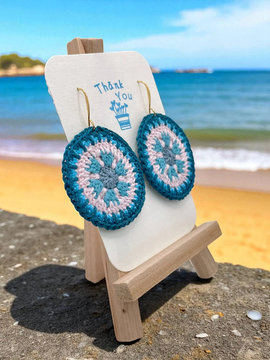 Intricate Discs in colors of the beach Tangles & Twine