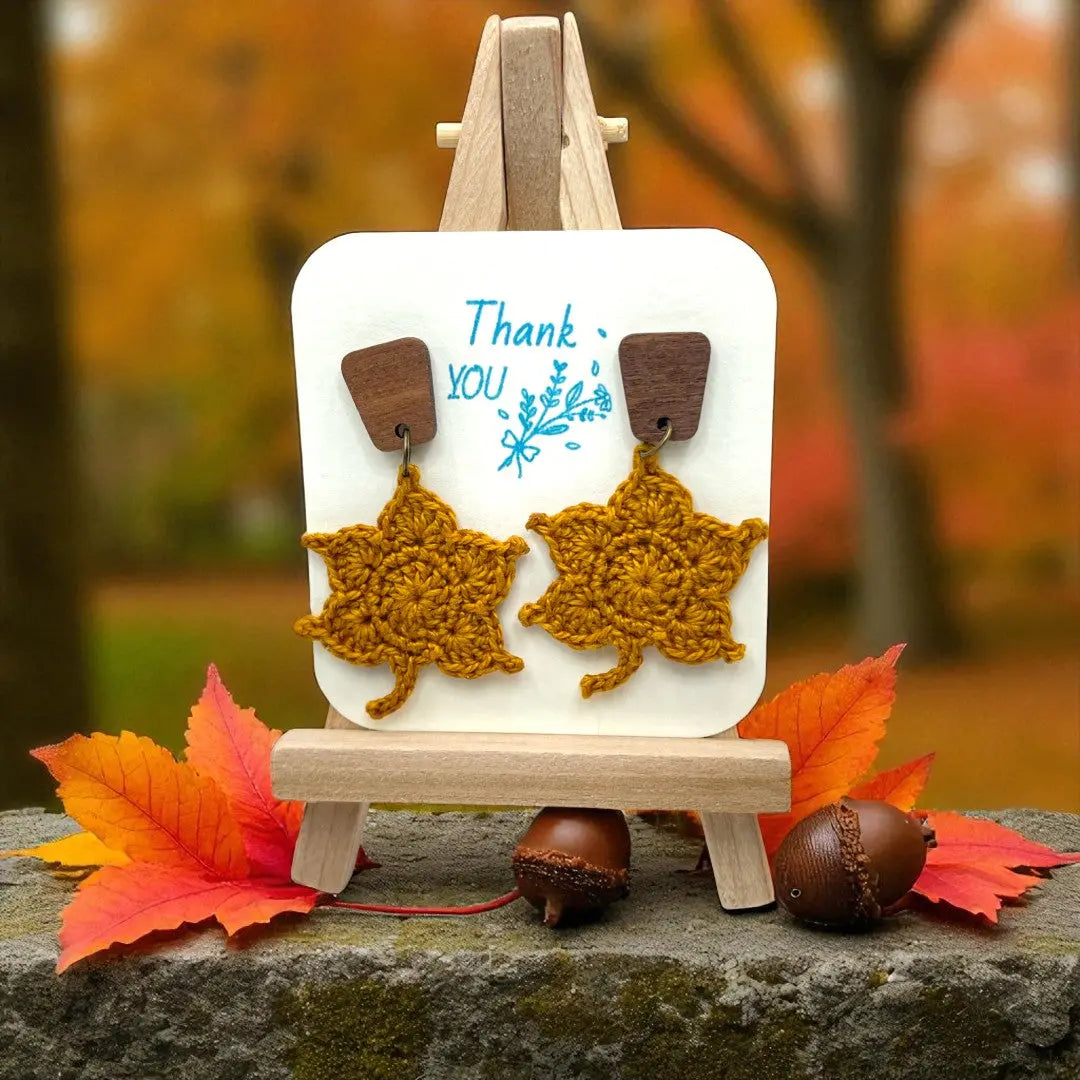 Maple Leaf in sandstone (#7) Tangles & Twine