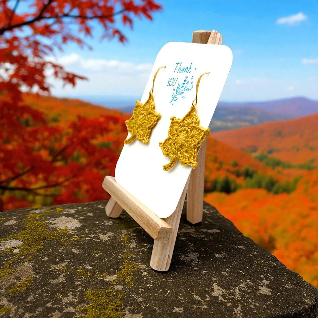 Maple Leaf in marigold (#8) Tangles & Twine