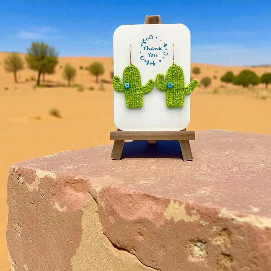 Cactus earrings (#6) Tangles & Twine