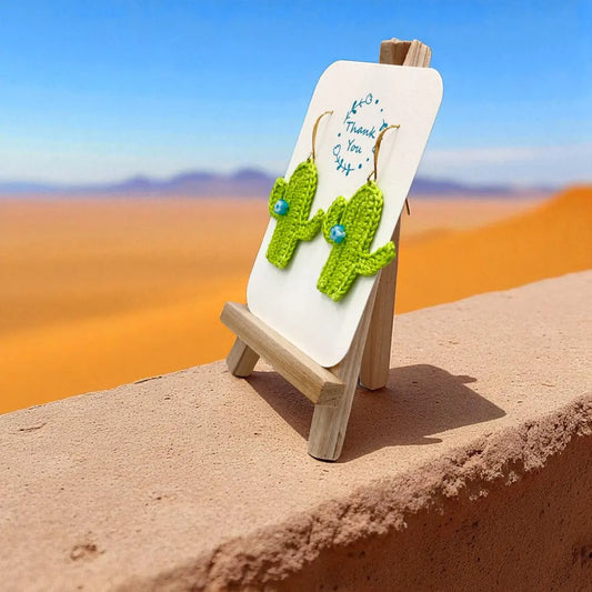 Cactus earrings (#6) Tangles & Twine