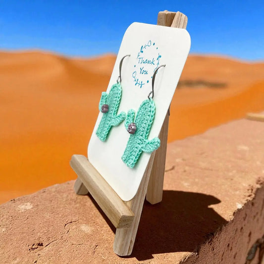 Cactus earrings (#8) Tangles & Twine