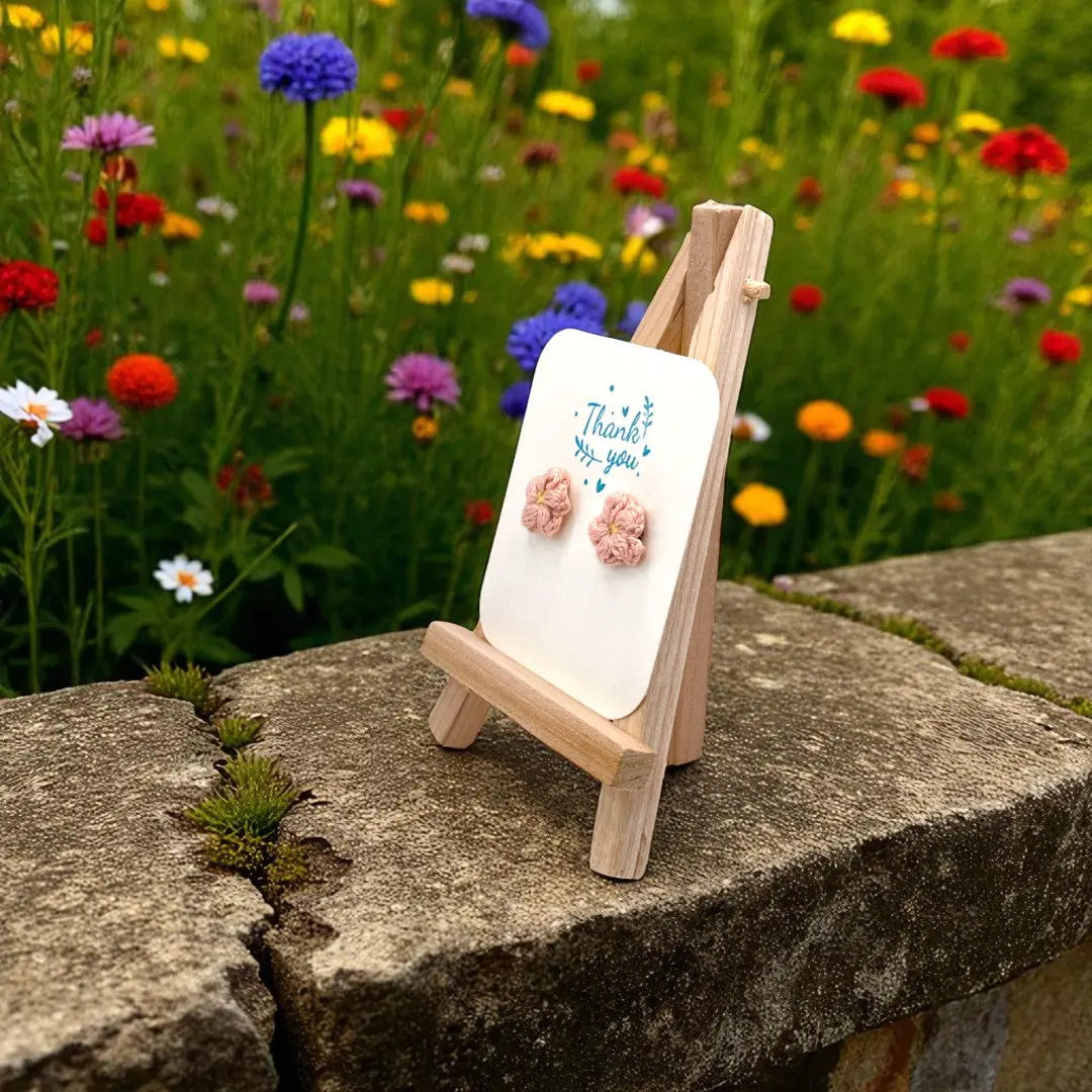 Floral stud in tea rose (#20) Tangles & Twine