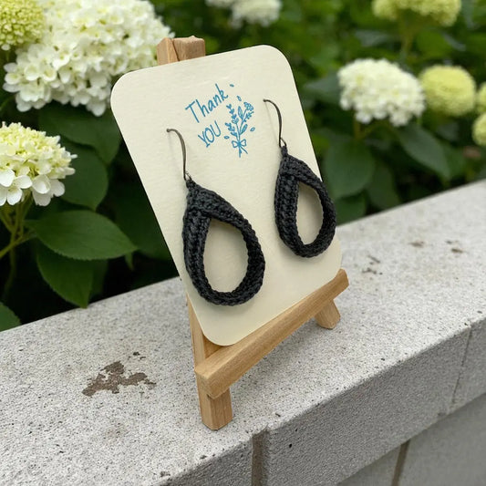 To Knot or Not Earring in Charcoal My Store