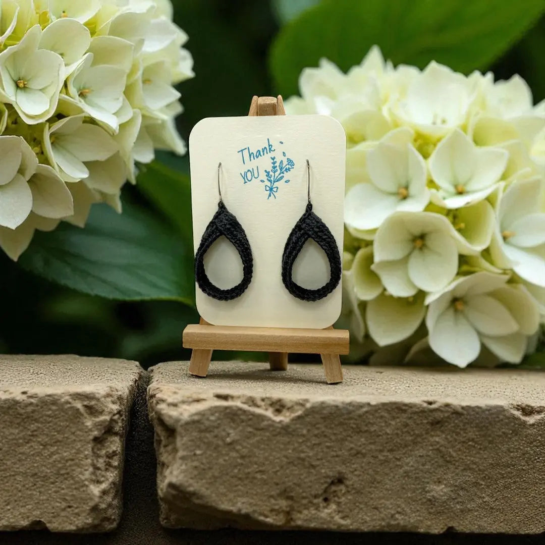 To Knot or Not Earring in Charcoal My Store