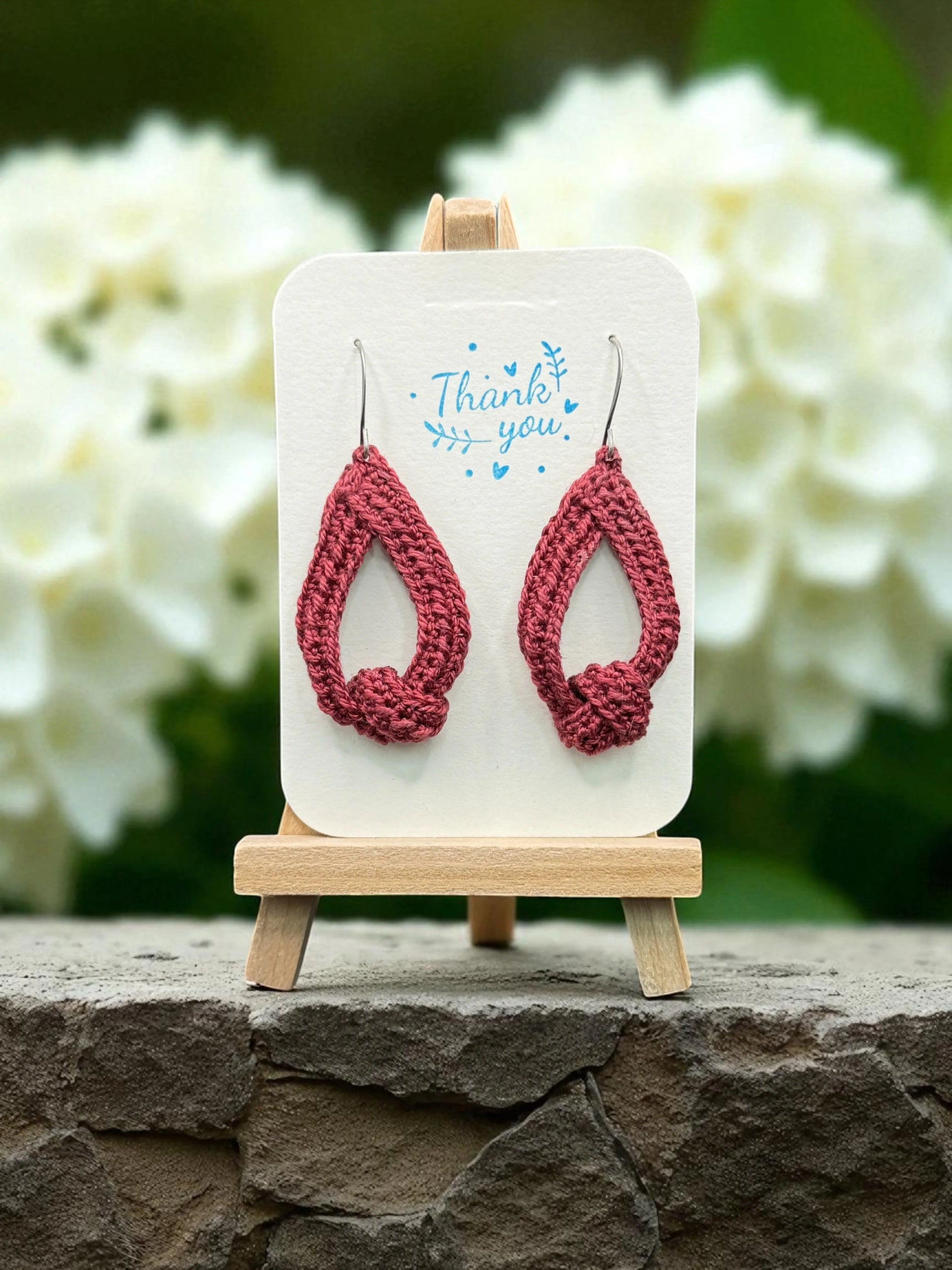 To Knot or Not Earring in Maroon My Store