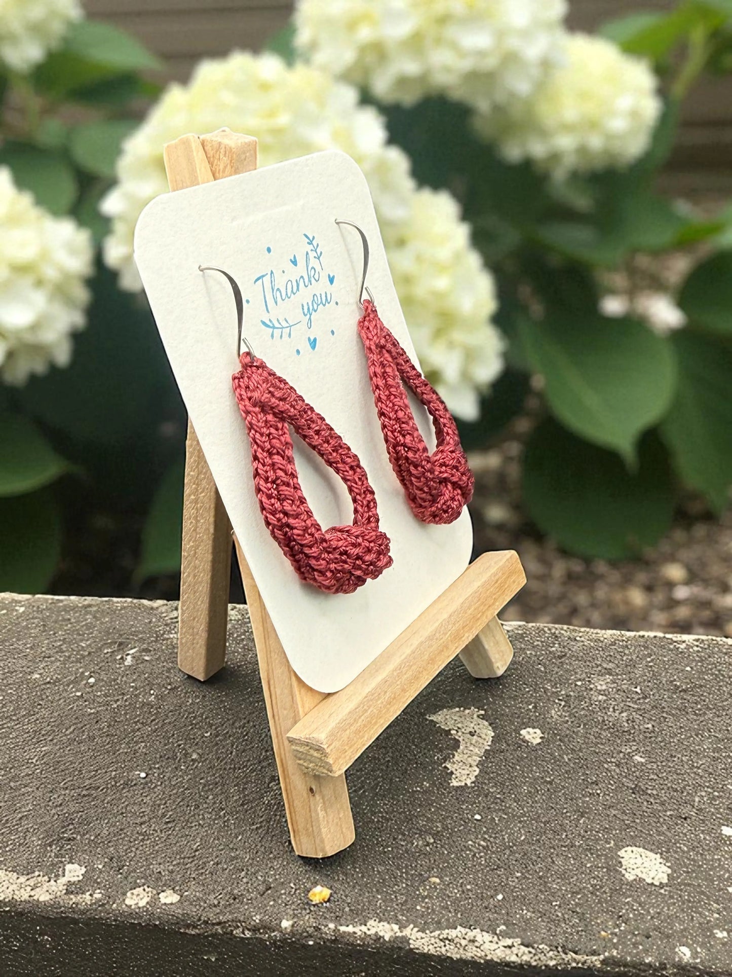 To Knot or Not Earring in Maroon My Store