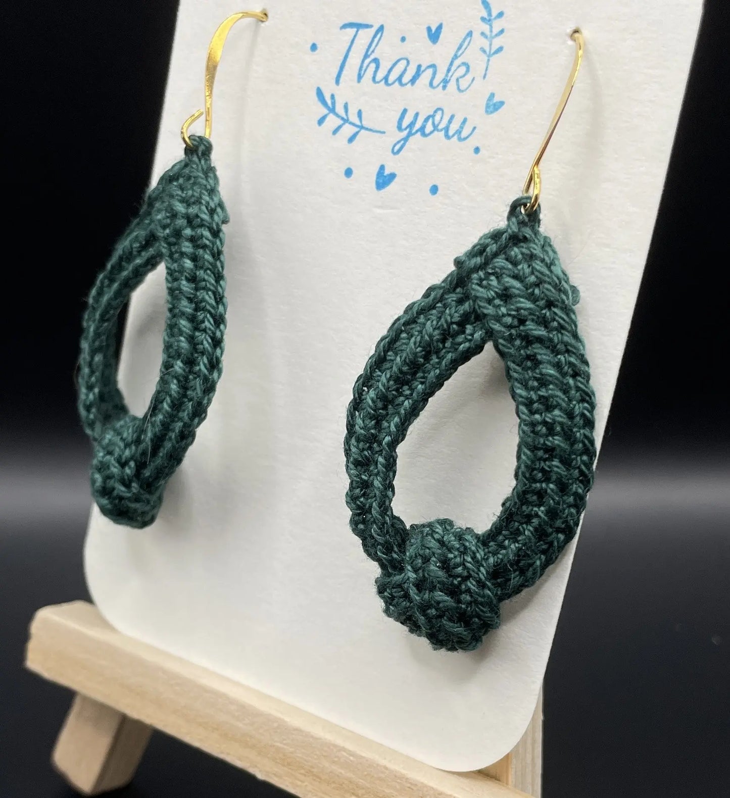 To Knot or Not earring in dark green My Store