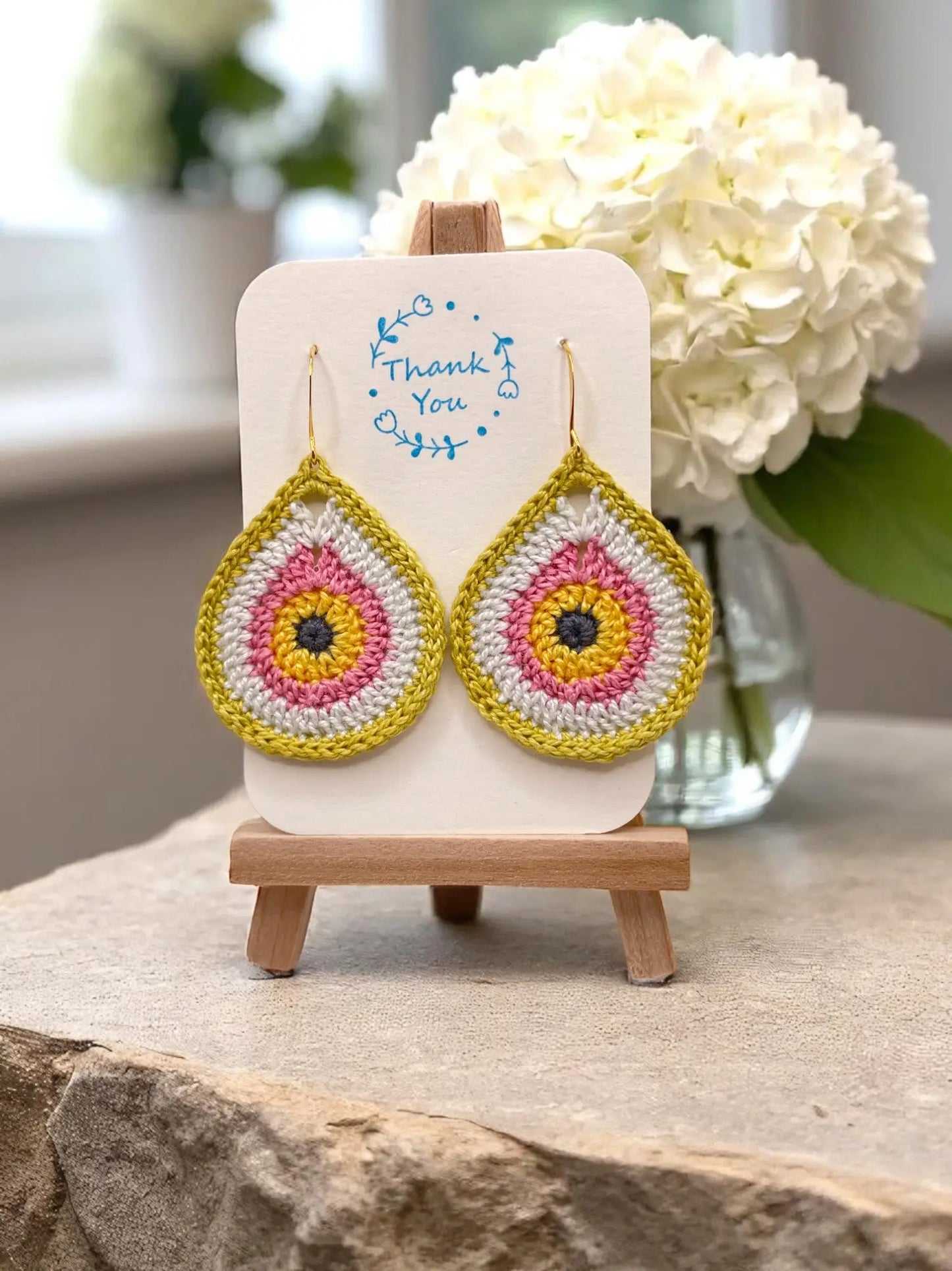 Multi-Colored Teardrop earring Tangles & Twine