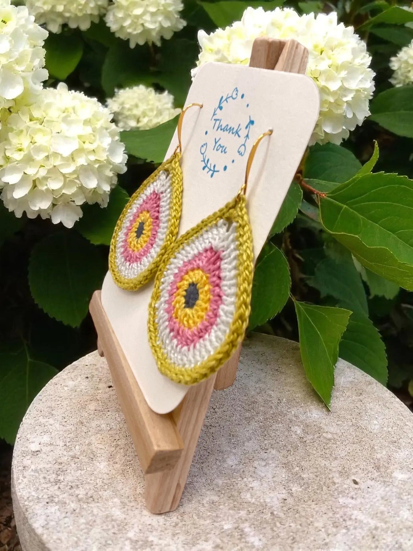 Multi-Colored Teardrop earring Tangles & Twine