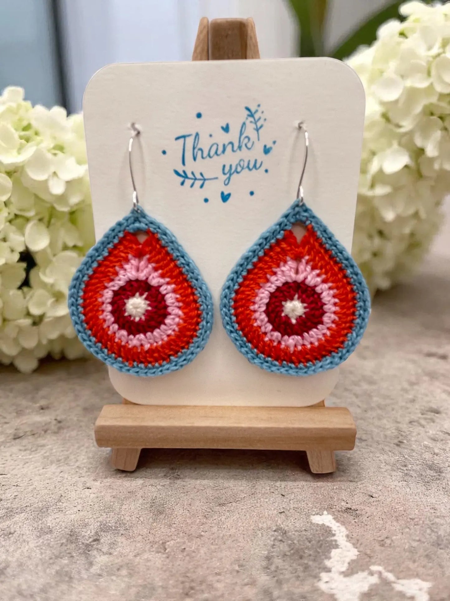 Multi-Colored Teardrop earring Tangles & Twine