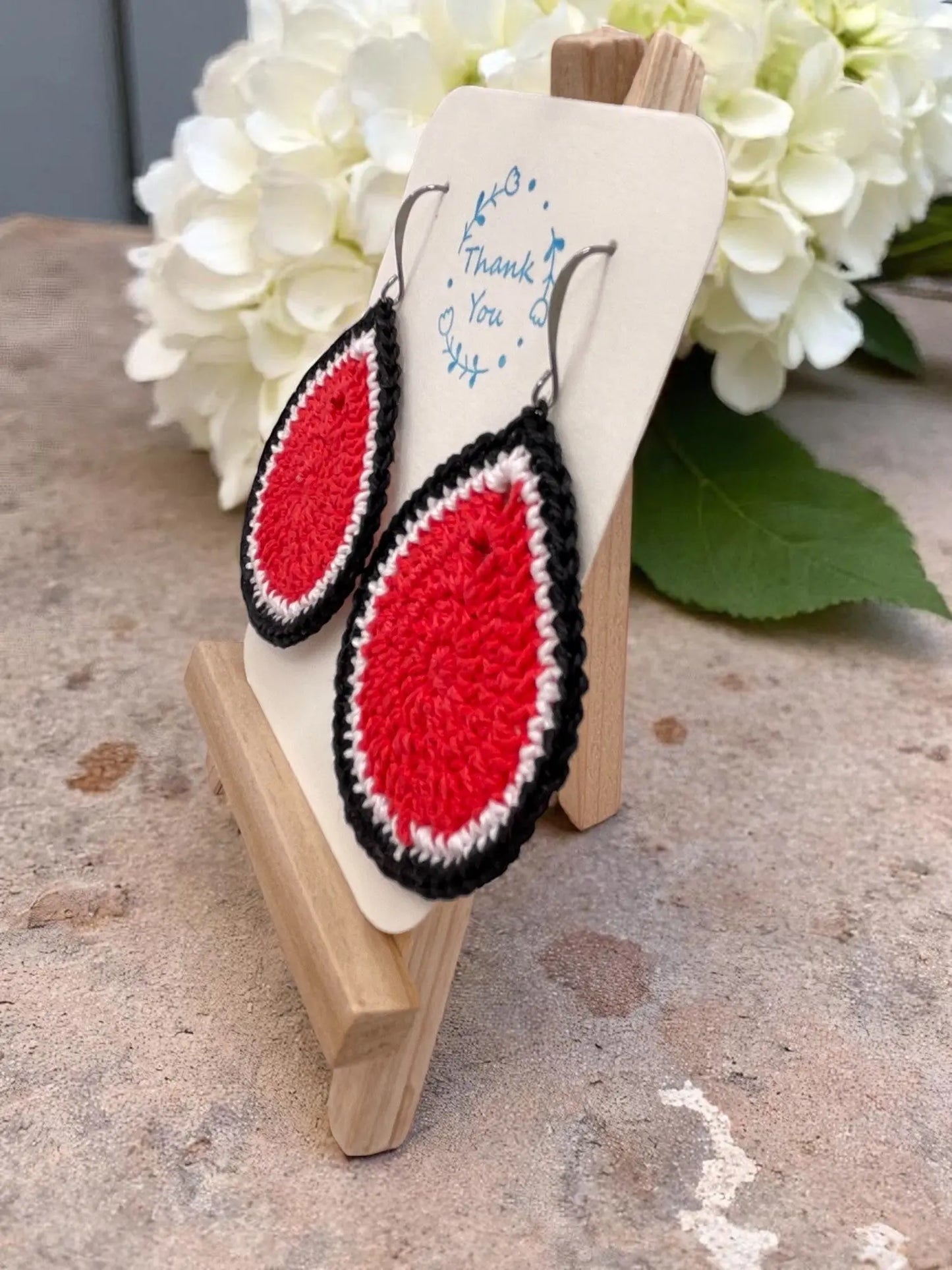 Multi-Colored Teardrop earring Tangles & Twine