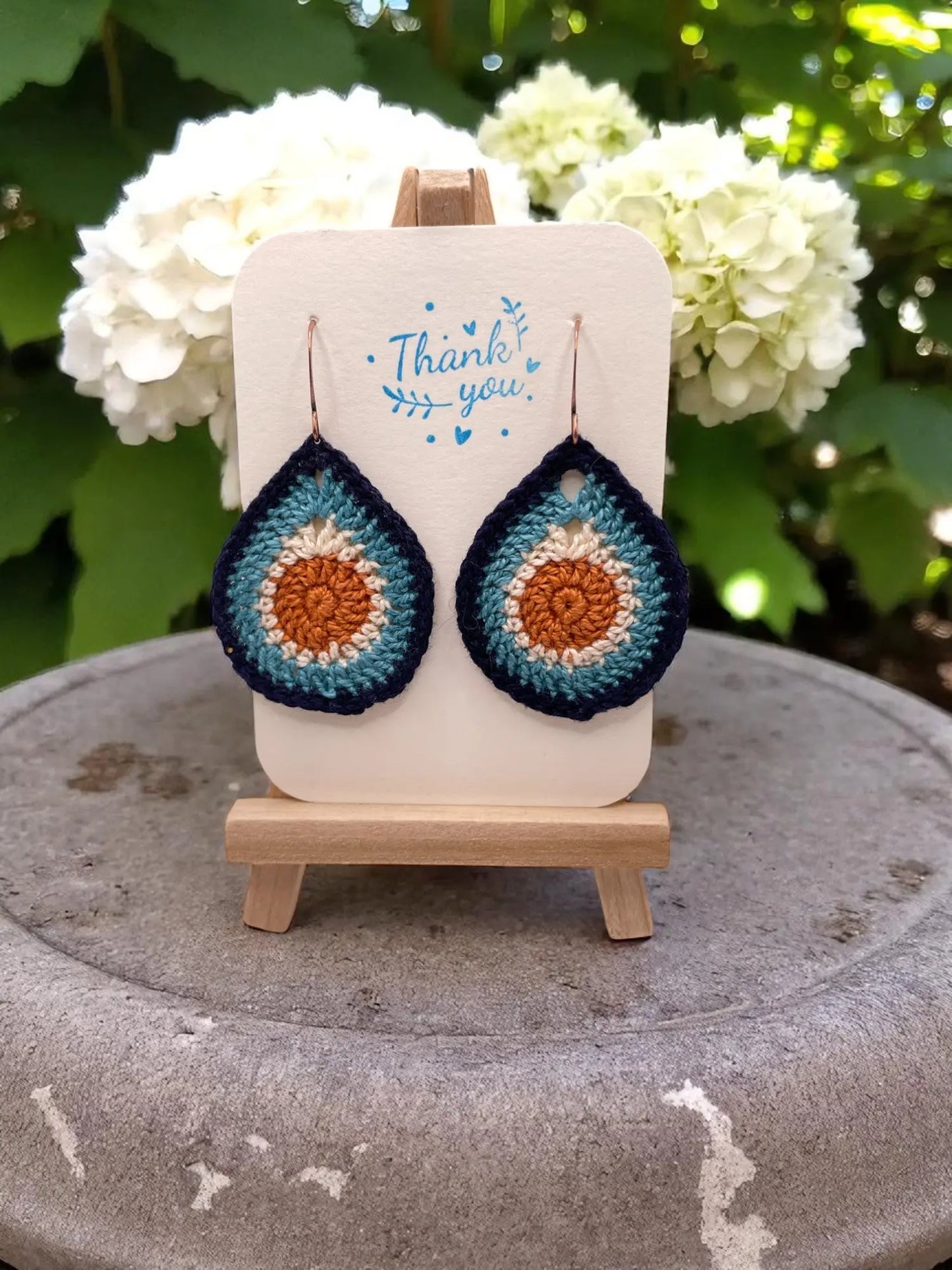 Multi-Colored Teardrop earring Tangles & Twine