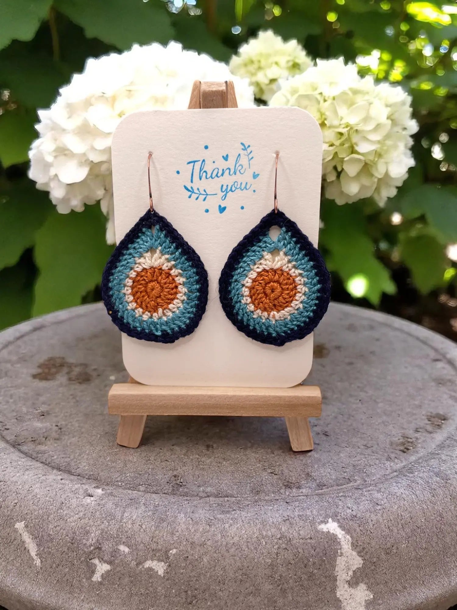 Multi-Colored Teardrop earring Tangles & Twine