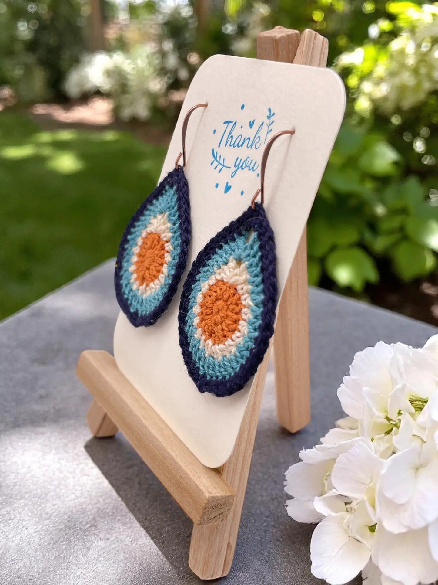 Multi-Colored Teardrop earring Tangles & Twine