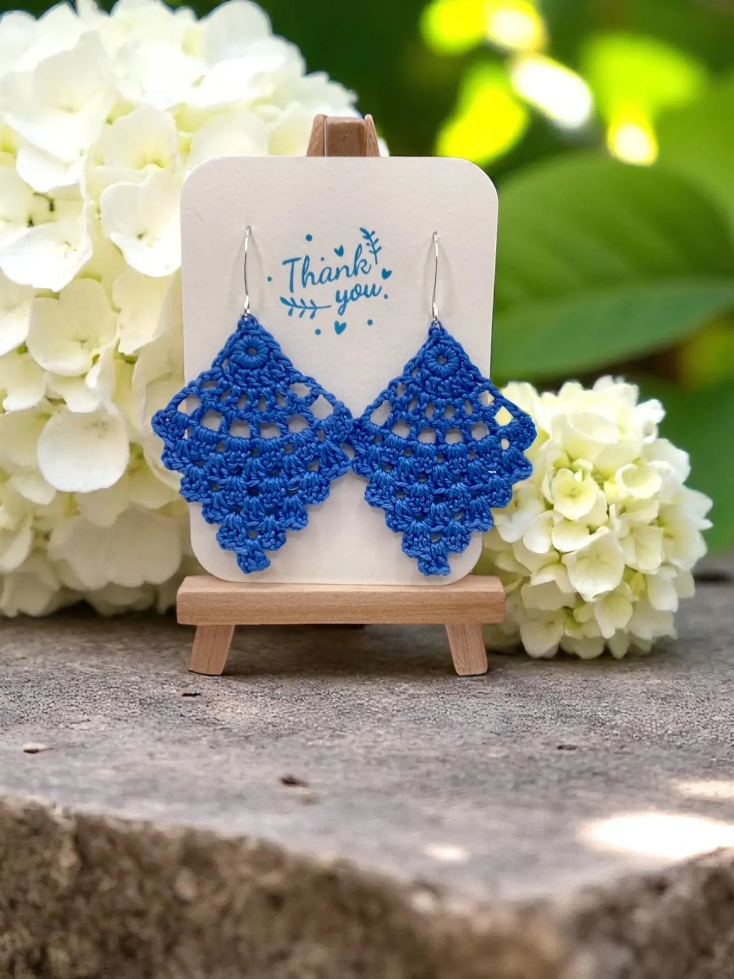 Chandelier earring in cornflower blue (medium) Tangles & Twine