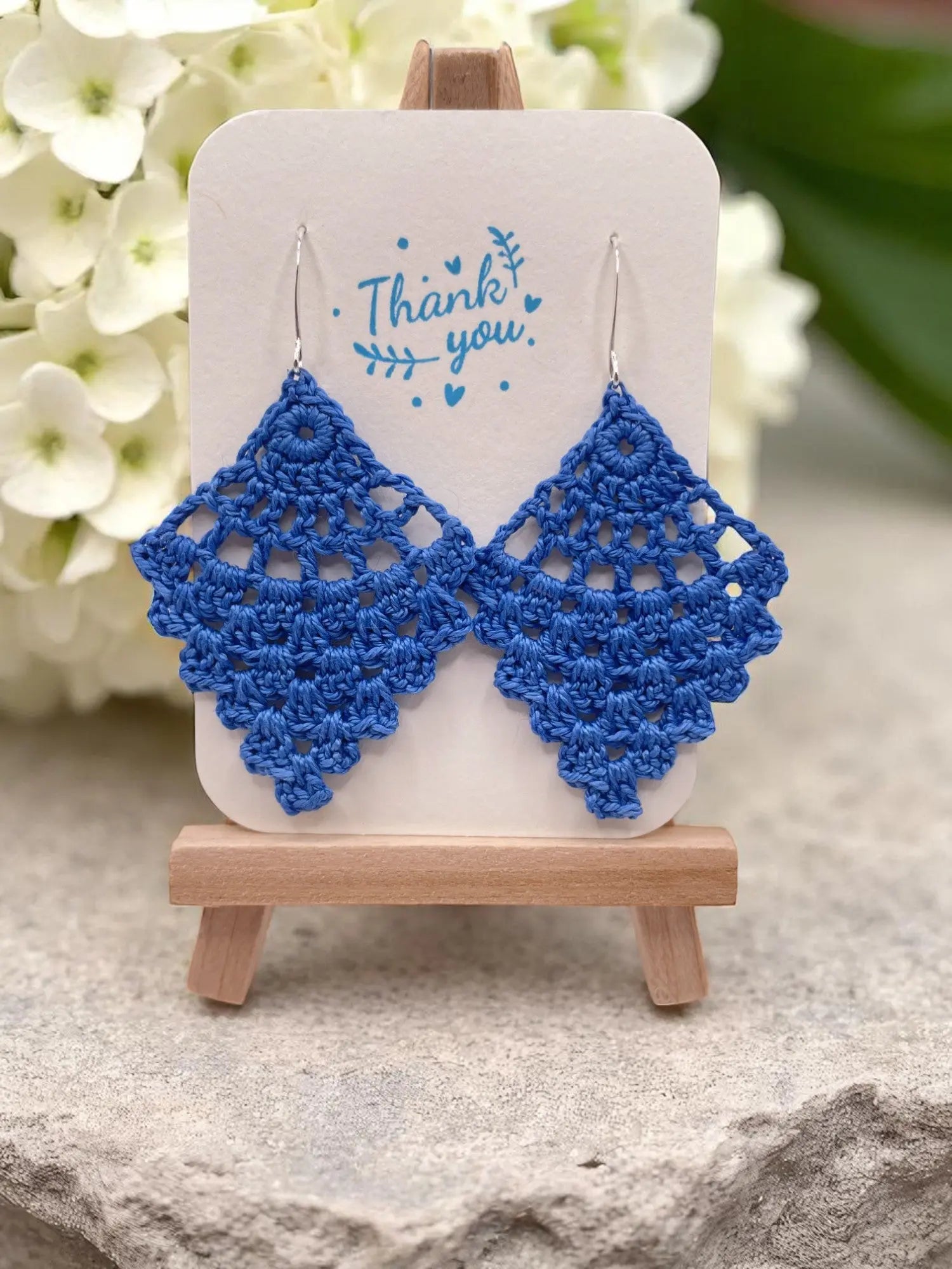 Chandelier earring in cornflower blue (medium) Tangles & Twine