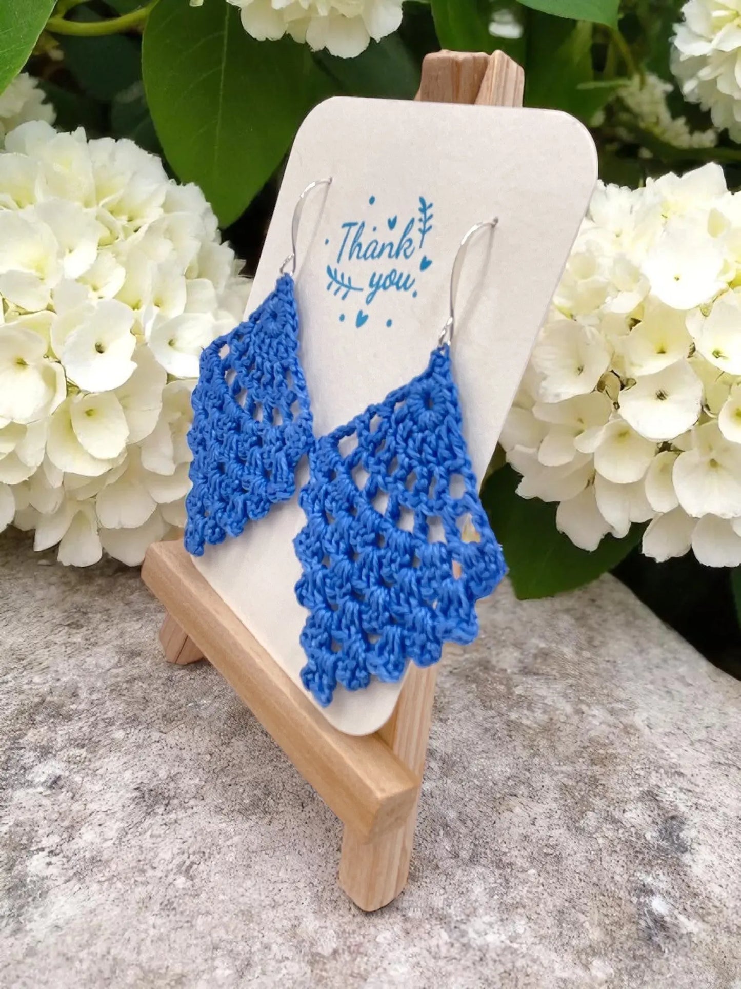 Chandelier earring in cornflower blue (medium) Tangles & Twine