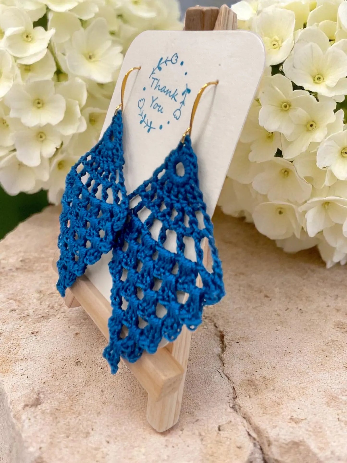 Chandelier earring in midnight blue (large) Tangles & Twine