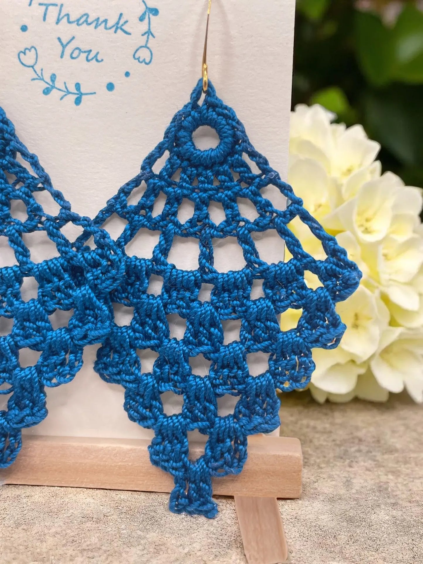 Chandelier earring in midnight blue (large) Tangles & Twine