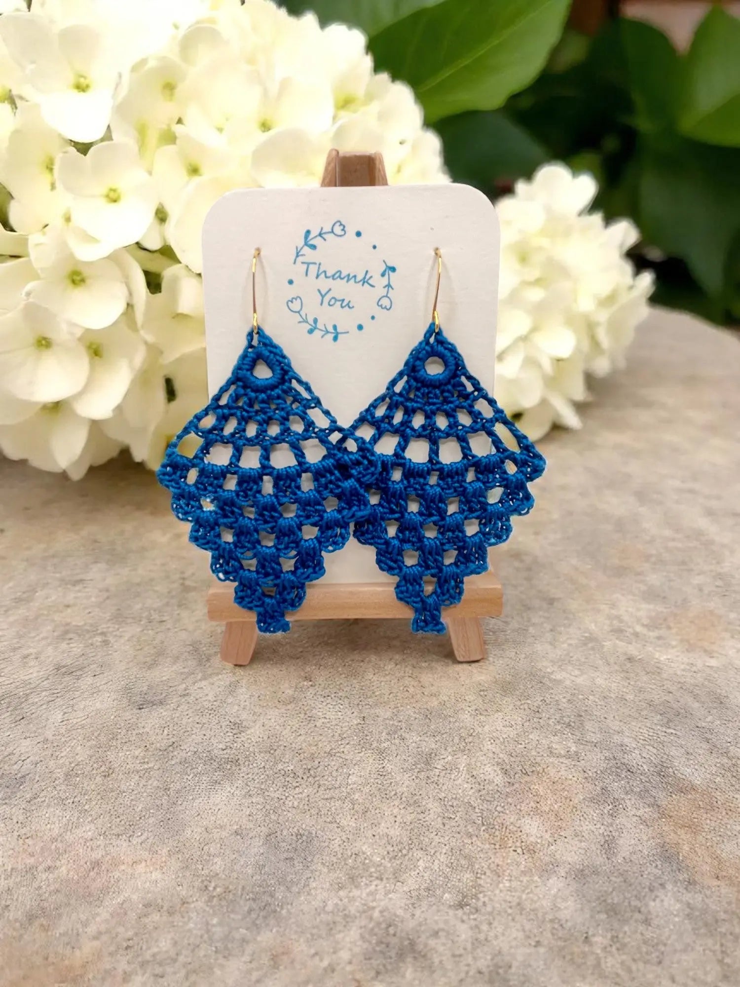 Chandelier earring in midnight blue (large) Tangles & Twine