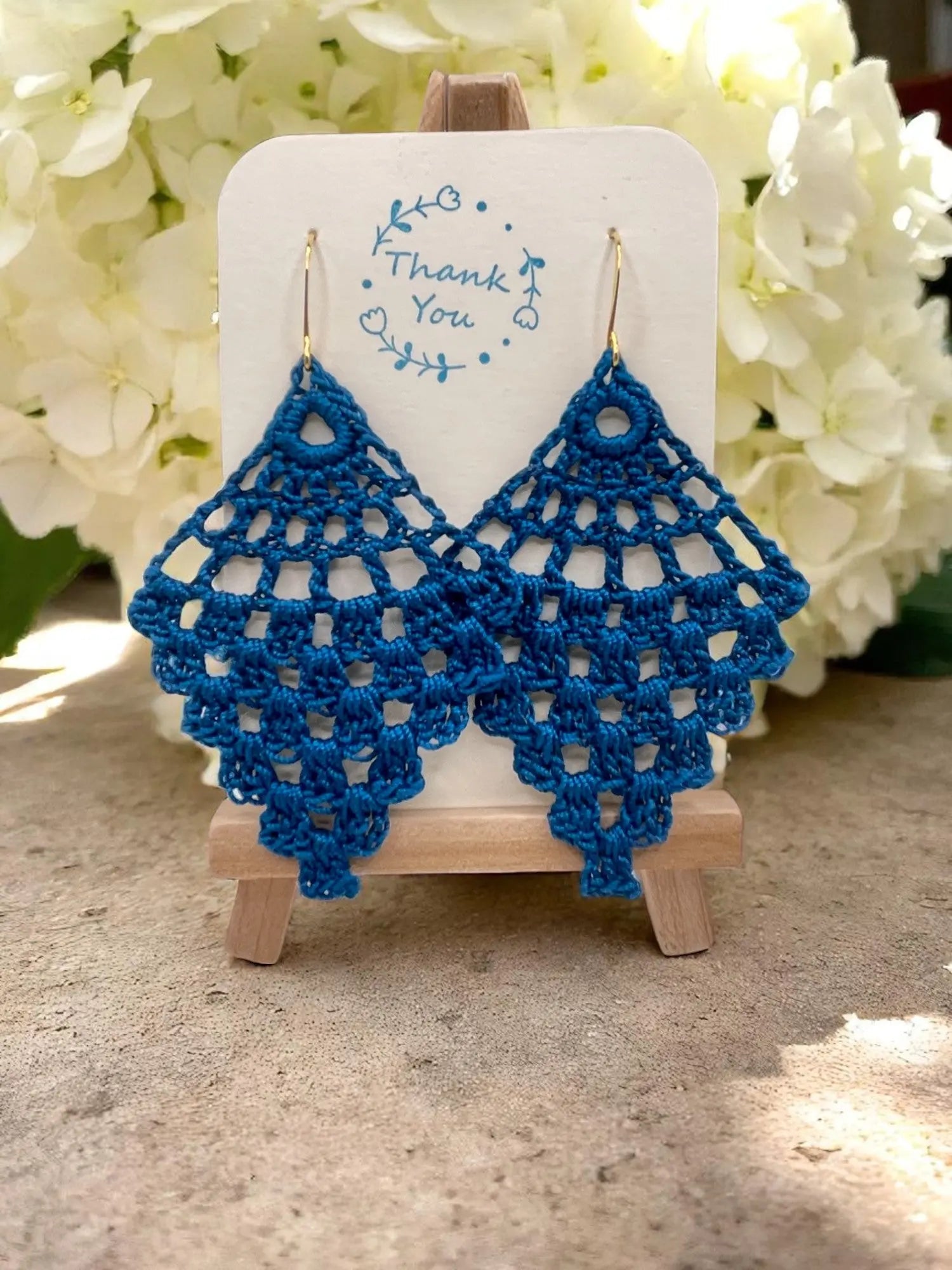 Chandelier earring in midnight blue (large) Tangles & Twine