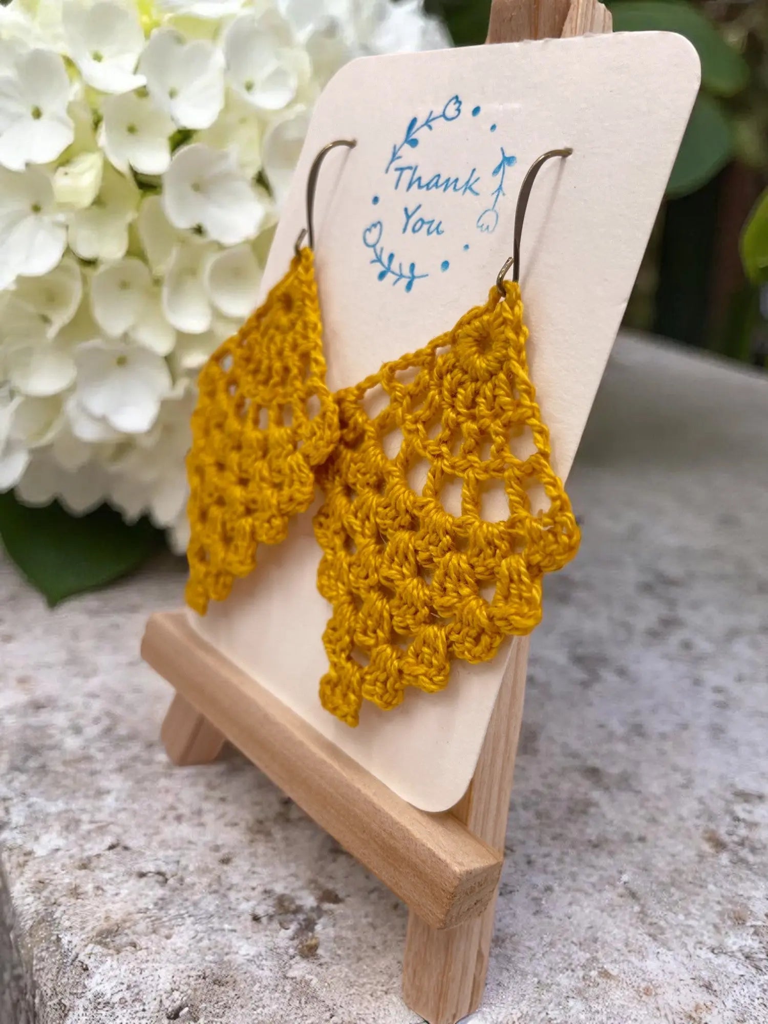 Chandelier earring in mustard Tangles & Twine